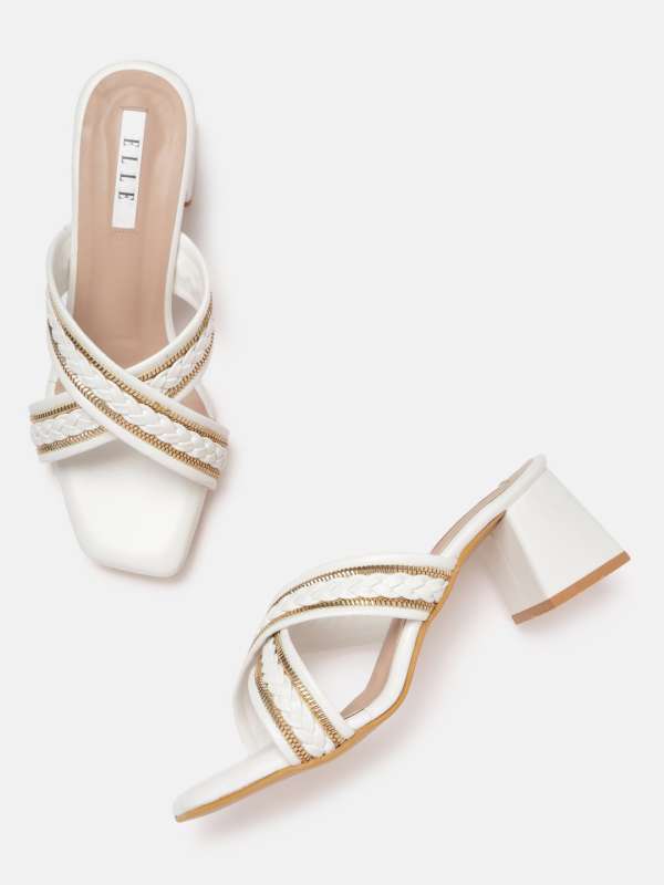 White gold sandals clearance
