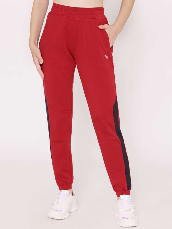 Ladies red joggers hot sale