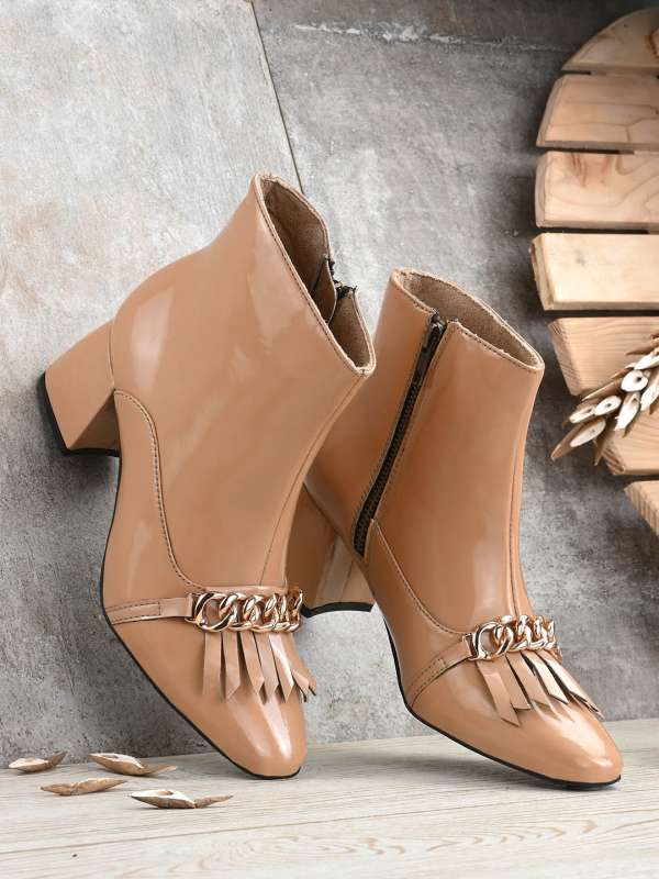 Beige leather boots womens online