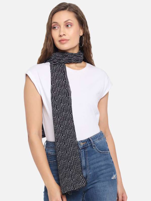 Buy black and white scarf sale