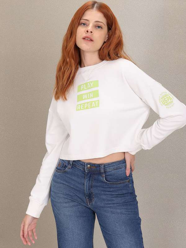 Women White Sweatshirts - Buy Women White Sweatshirts online in India