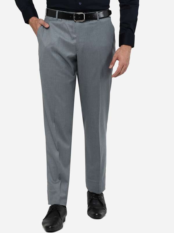 Navy Subtle Sheen WoolSilk blend pant