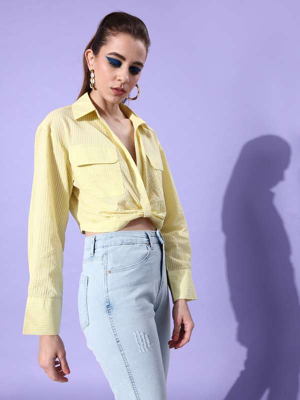Lemon Yellow Tops - Buy Lemon Yellow Tops online in India
