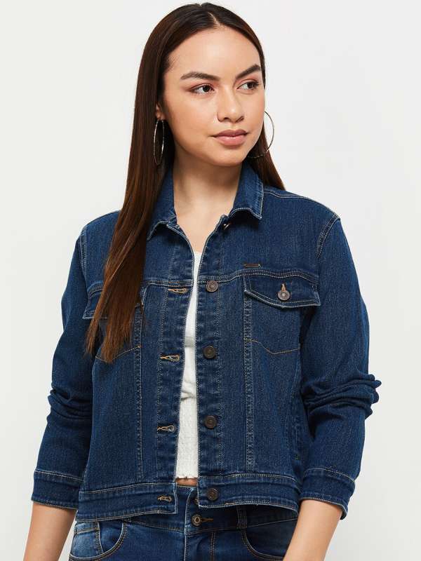 Dark denim jean jacket womens