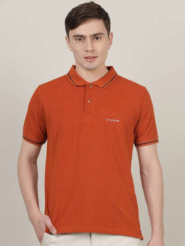 Orange Men Polo Tshirts Crocodile Buy Orange Men Polo Tshirts