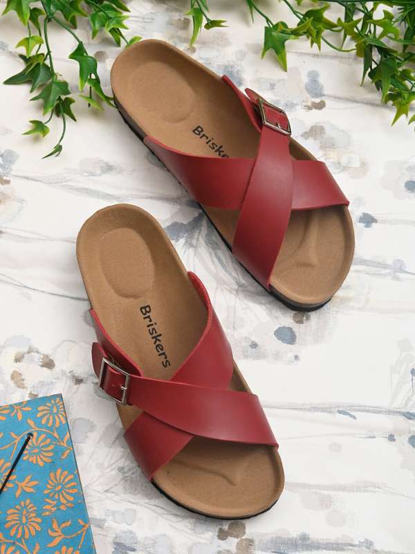 Womens red 2025 comfort sandals