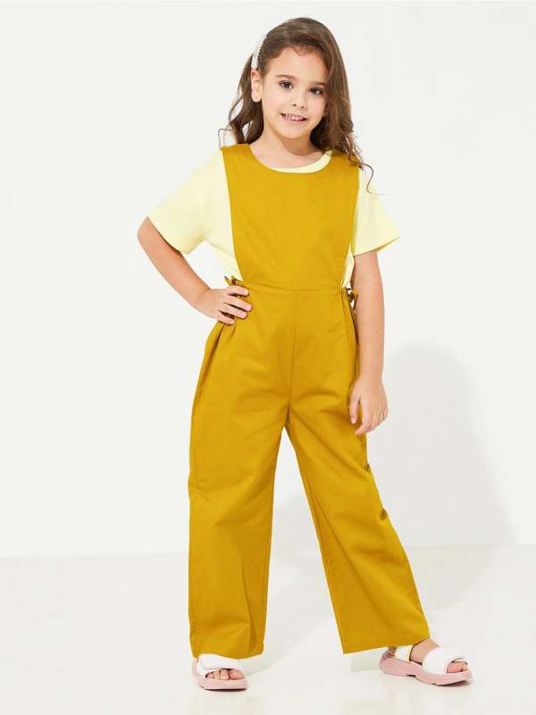 Girls outlet mustard jumpsuit