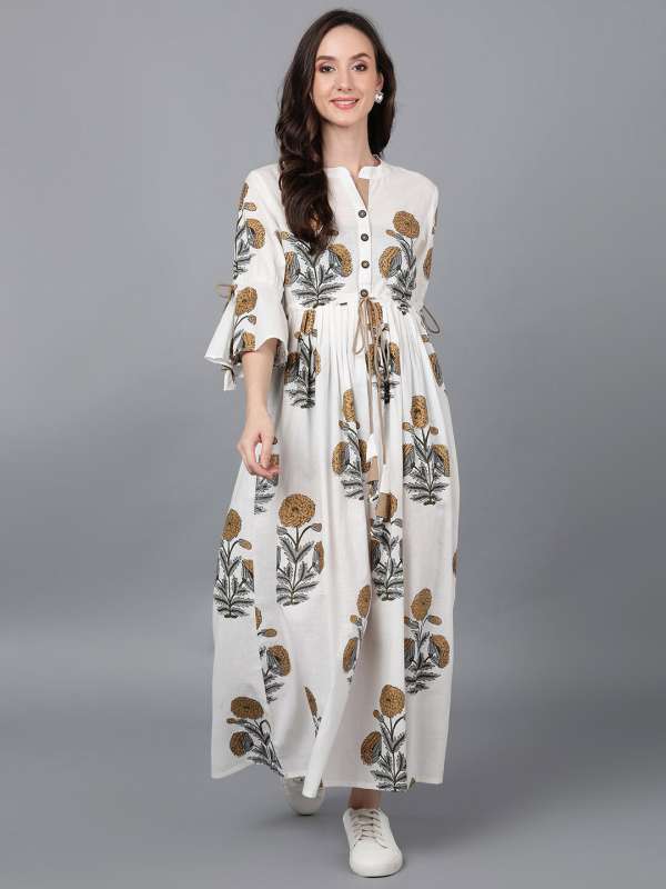 Cotton Gown Buy Cotton Gown for Women Online Myntra