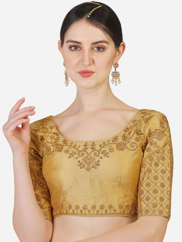 Gold Saree Blouse Buy Latest Designer Golden Blouse at 60 off