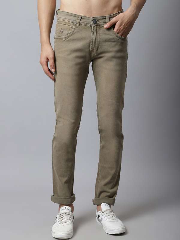 Khaki denim jeans mens 2025