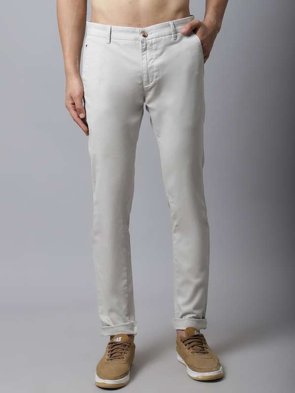 Men White Trousers - Buy Men White Trousers online in India