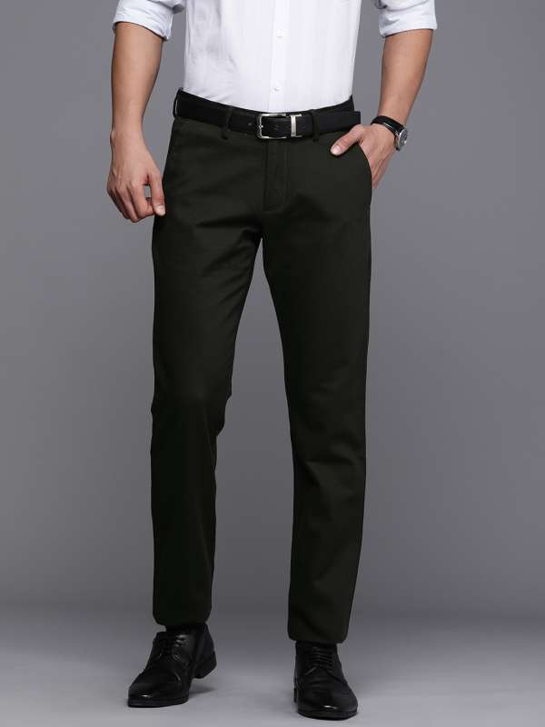 Allen Solly Casual Trousers  Buy Allen Solly Men Olive Slim Fit Textured Casual  Trousers Online  Nykaa Fashion