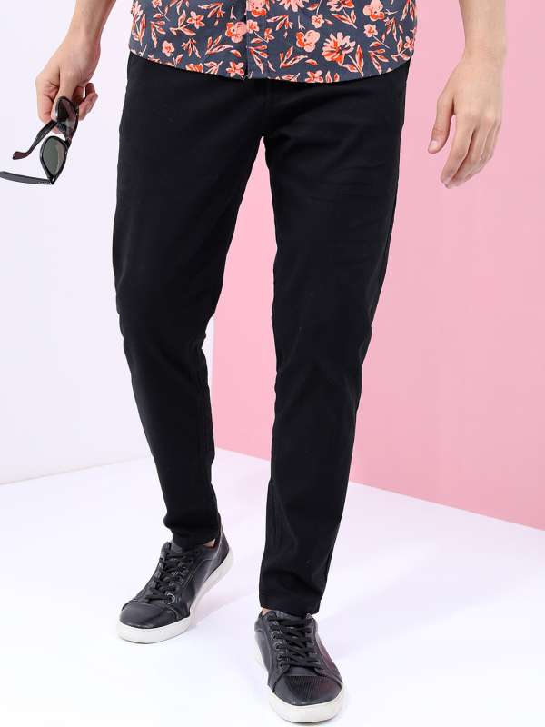Findora Black formal Pants for Men  Mens Slim fit Formal Pant   Stretchable Trouser 