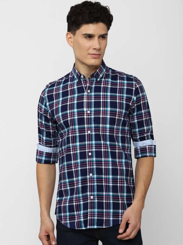 Peter england cheap navy blue shirt