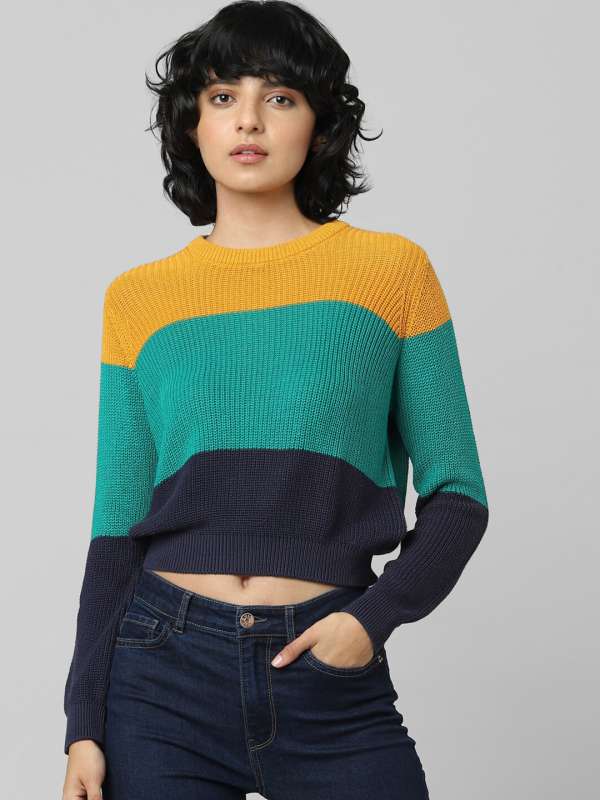 Buy Women Green Sweater Online In India -  India