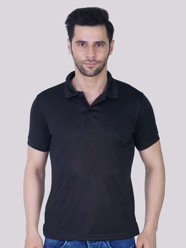 Black collared t shirt outlet