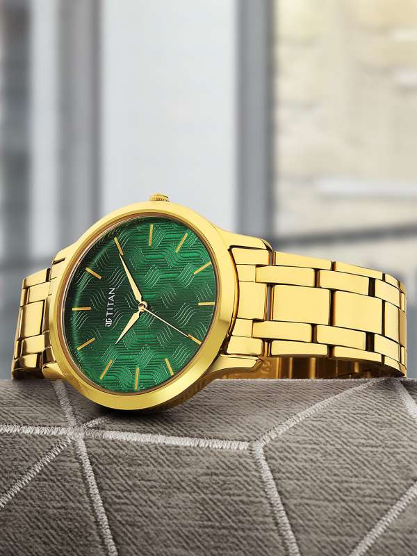Titan watch green dial outlet