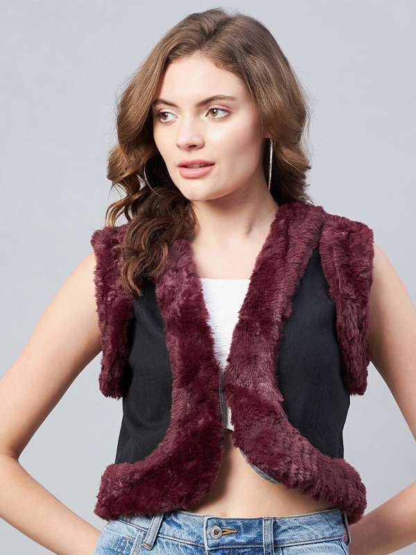Black Sleeveless Shrug Buy Black Sleeveless Shrug online in India