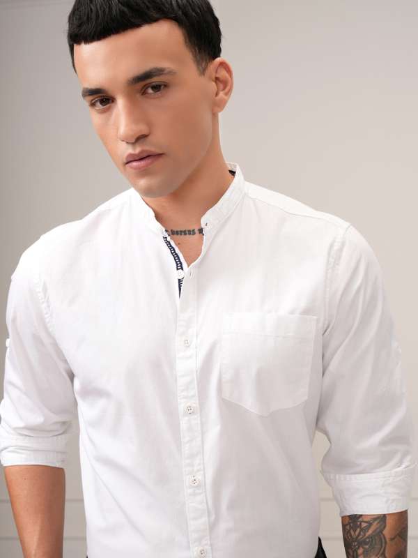 Mandarin Collar Shirts Buy Chinese Collar Shirts for Men Online
