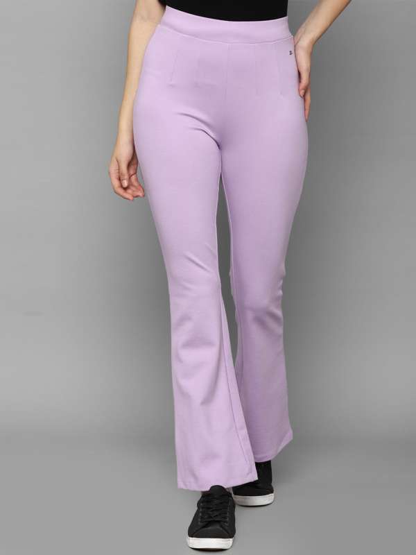Buy Women Maroon Regular Fit Solid Casual Trousers Online  713751  Allen  Solly