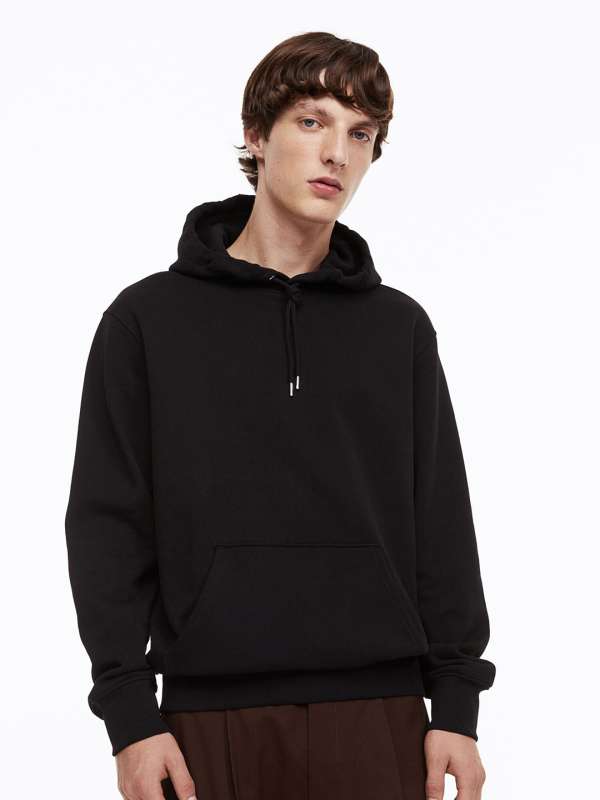 Black hoodie mens new arrivals myntra