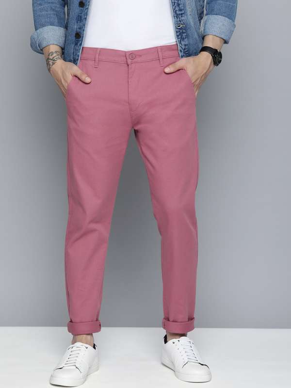 Buy Highlander Light Pink Slim Fit Chinos Trouser for Men Online at Rs659   Ketch