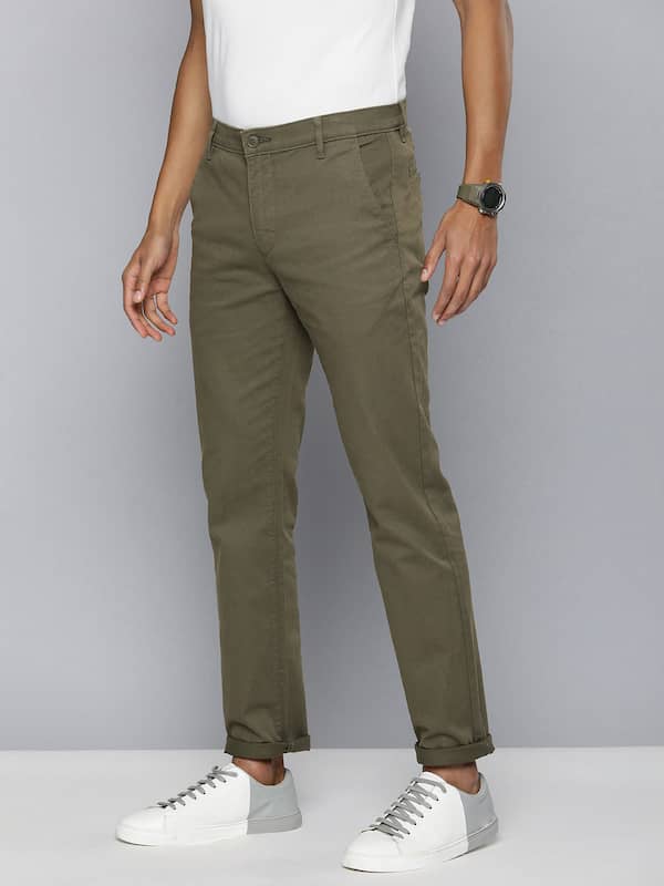 Buy Men Grey Slim Fit Solid Casual Trousers Online - 780126 | Allen Solly