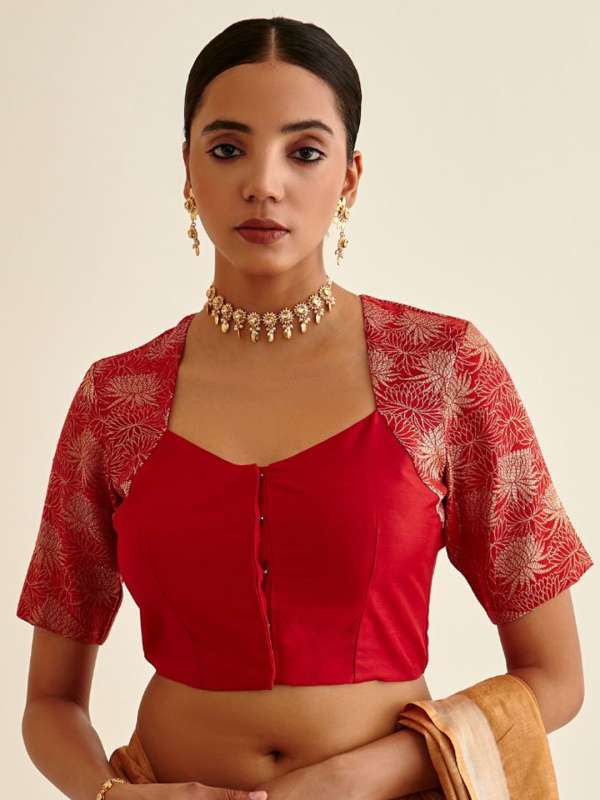 Collar neck designs hot sale for saree blouses