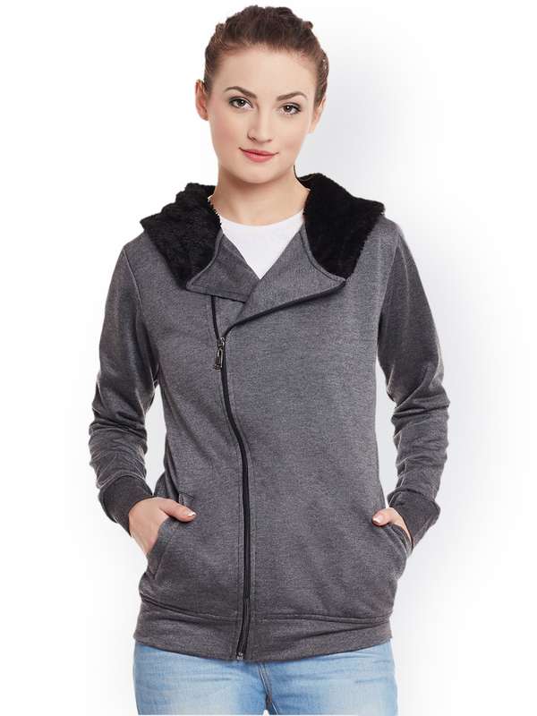 Ladies hooded fleece jacket clearance