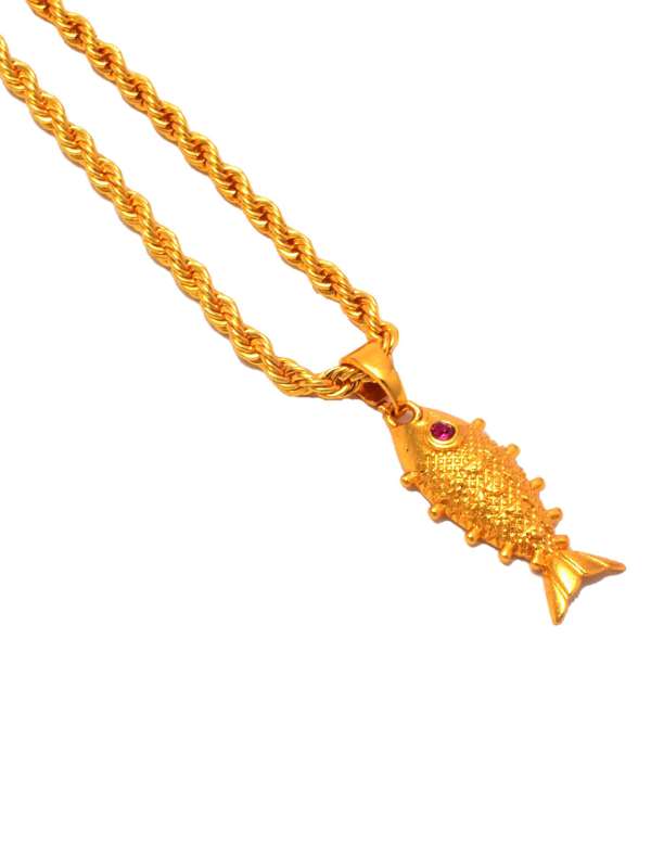 Fish pendant deals gold online