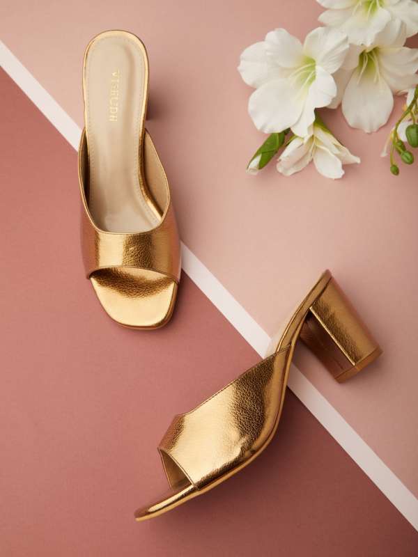 Bronze sandals store mid heel