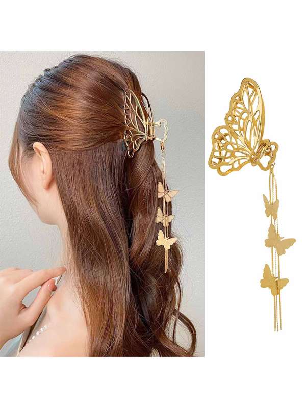 Traditional Morni Golden Pippal Patti Hair Clips  Amazel Designs