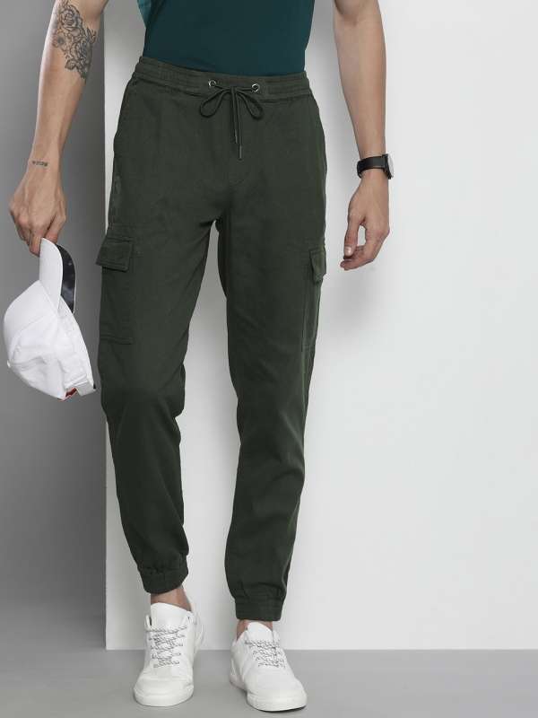 Buy Army Green Cargo Men Jogger Pants Online in India -Beyoung