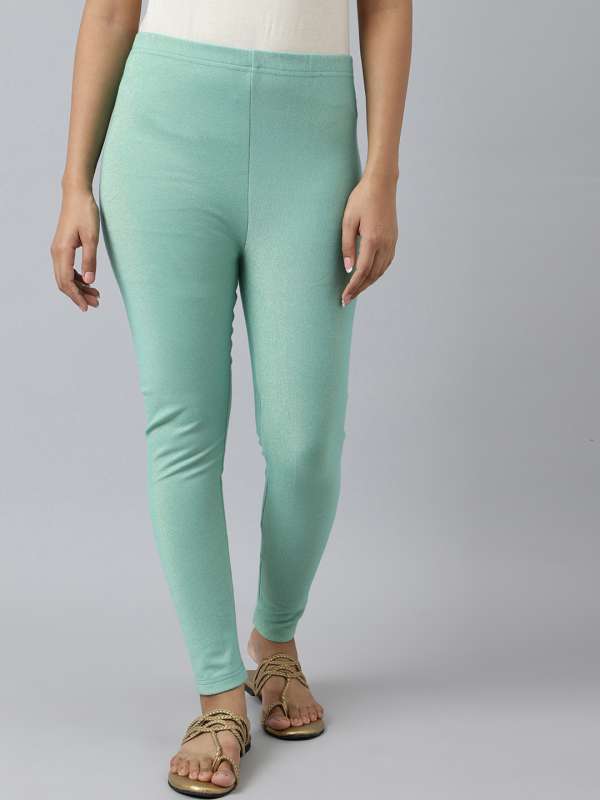 High Waist Solid Women Green Tights, Slim Fit at Rs 230 in New Delhi
