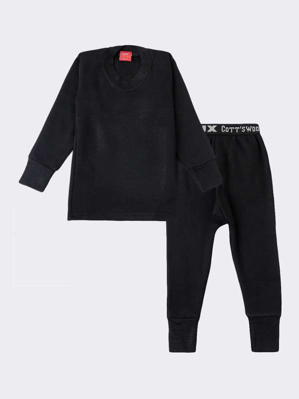 Lux Cottswool Thermal Wear For Men in Black Color