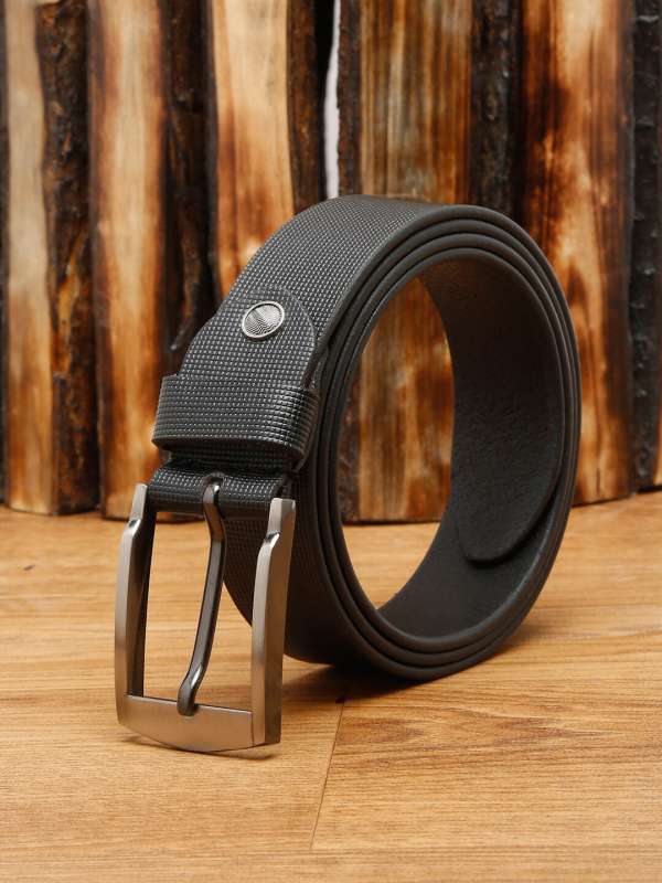 Buy Teakwood Black Solid Genuine Leather Braided Belt Online