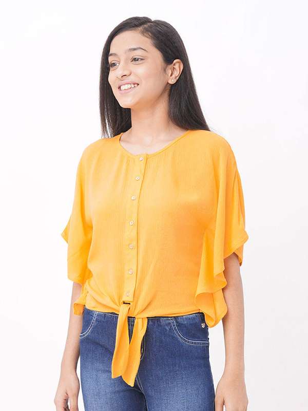 mustard yellow tops online