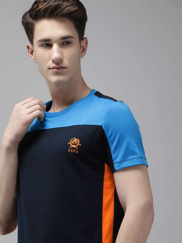 Men S Slim Fits Lycra Deep Neck Tshirt Tops Buy Men S Slim Fits