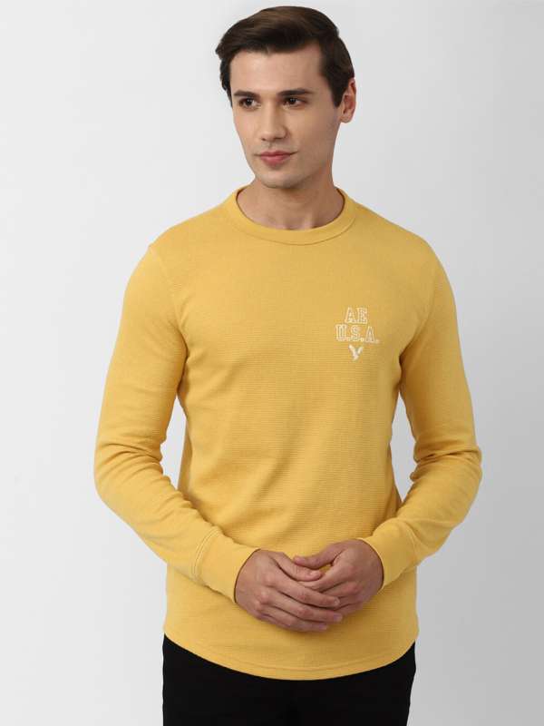 Eagle Yellow Round Neck T-shirt for Men/Women, Pack of 1 (004)