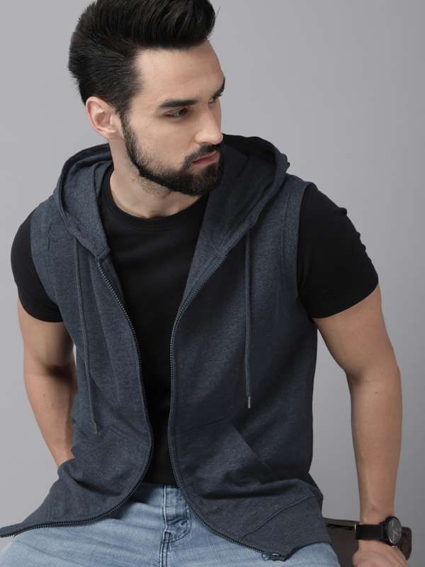 Sleeveless sales hoodie jacket
