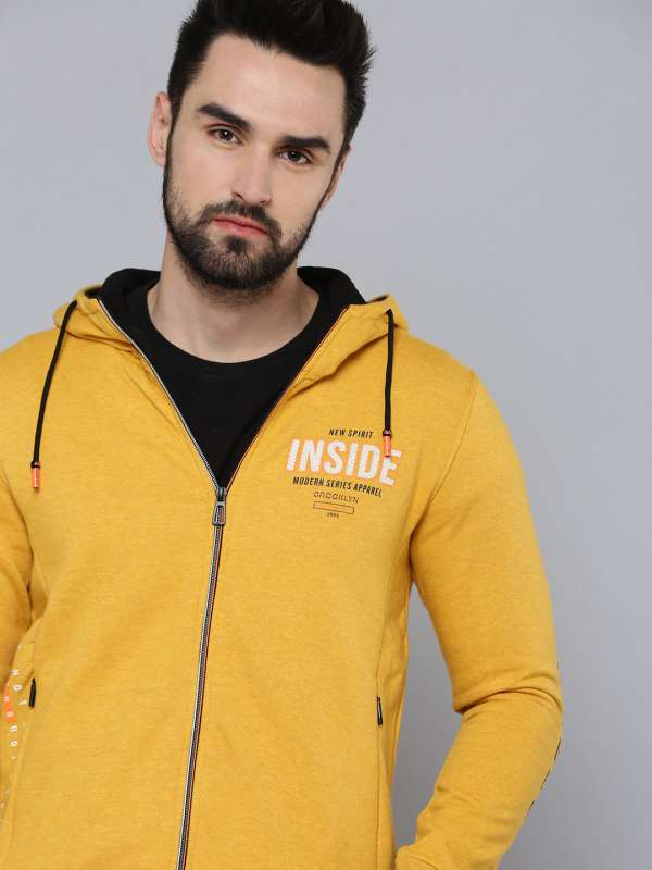 Yellow colour hotsell hoodies for men
