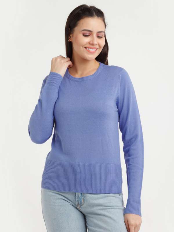 American Eagle Outfitters Self Design V Neck Casual Women Blue Sweater -  Buy American Eagle Outfitters Self Design V Neck Casual Women Blue Sweater  Online at Best Prices in India