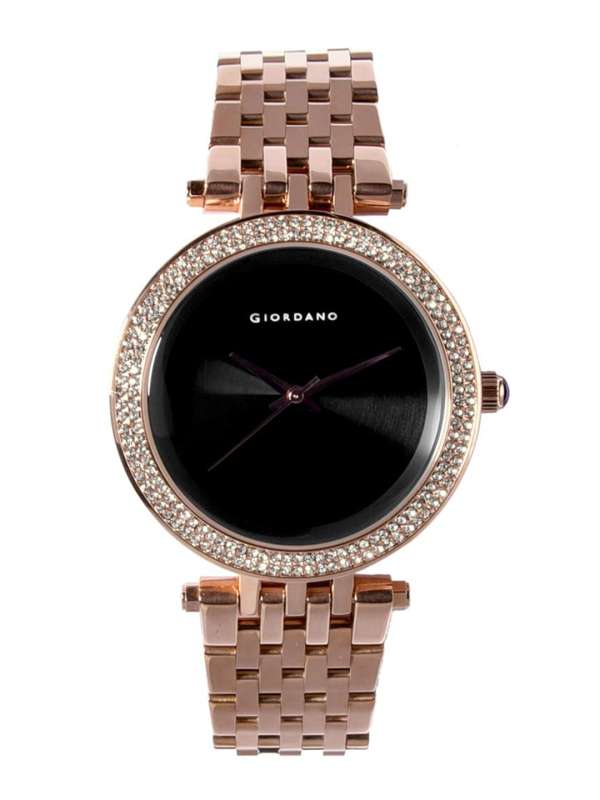 Giordano black sales metal watch