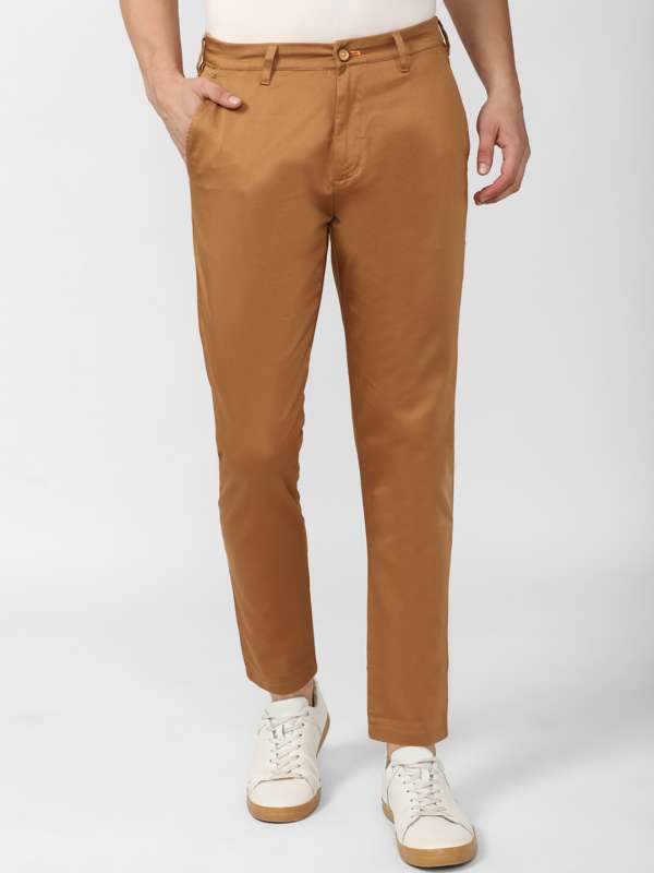 Buy Peter England Beige Cotton Slim Fit Chinos for Mens Online @ Tata CLiQ