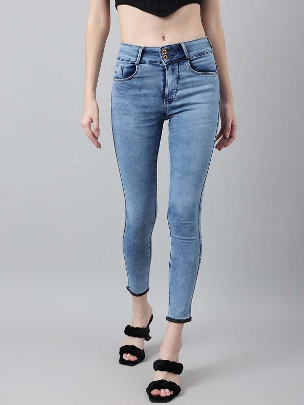 Buy Light Blue Mid Rise Skinny Jeans for Women Online