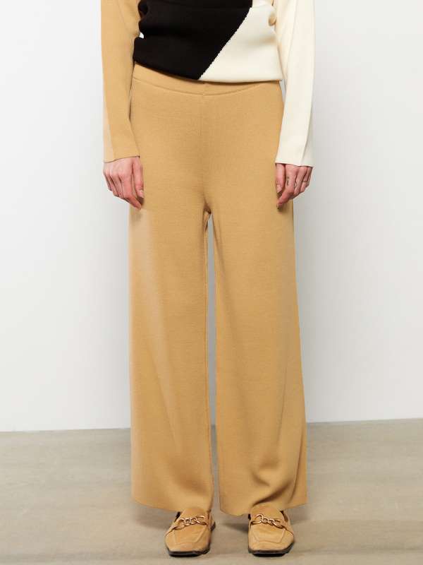 Fashionkilla knitted flares with split co ord in ecru  ASOS
