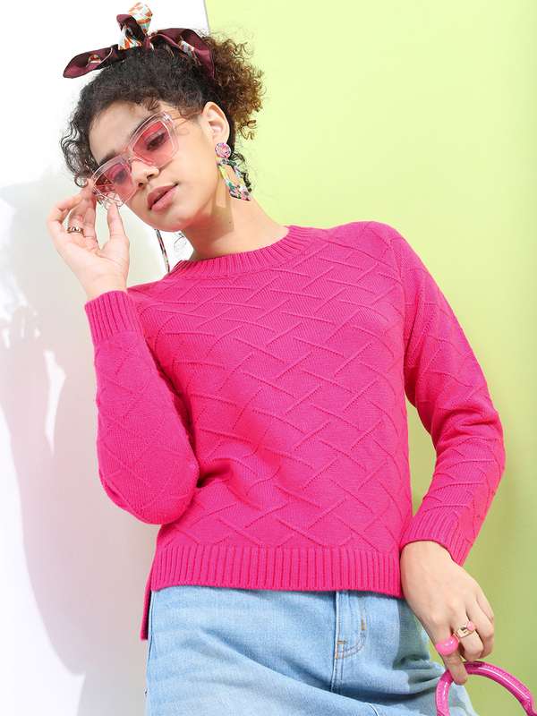 Pink Sweaters - Buy Pink Sweaters online in India