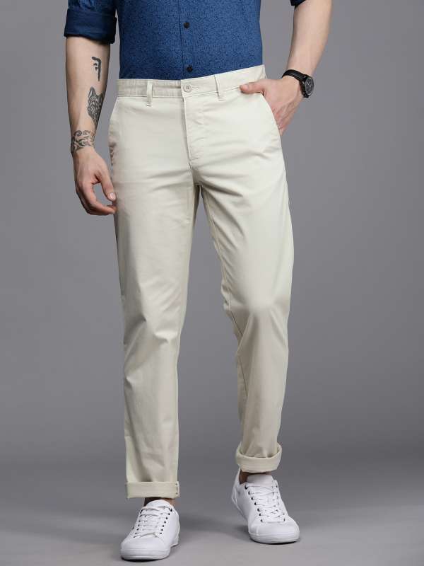 Louis Philippe Sport Slim Fit Men Beige Trousers - Buy Louis Philippe Sport  Slim Fit Men Beige Trousers Online at Best Prices in India