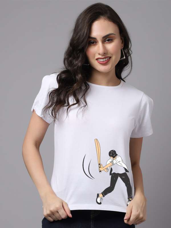 White sports tee shirt on sale