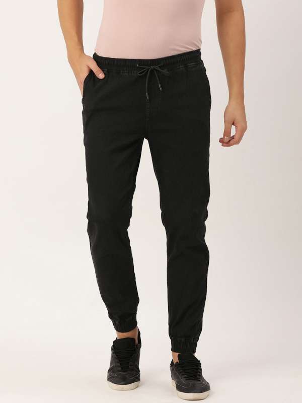Fashion Streetwear Men Jeans Loose Fit Slack Bottom Black 52 OFF